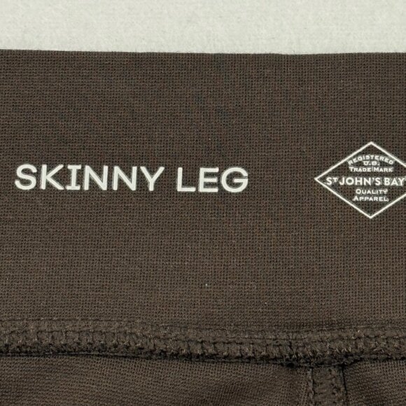 St. Johns Bay Women's Comfort Stretch Skinny Chocolate Brown Leggings Size M NWT - Picture 5 of 11